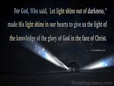 2 Corinthians 4:6 Let Light Shine Out Of Darkness (black)
